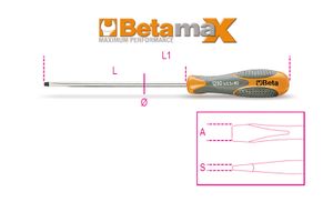 Beta Schroevendraaier voor sleufschroeven 1290 4X125 - 012900033