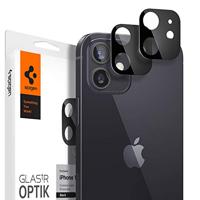 Spigen Glas.tR Optik Camera Screenprotector compatibel met iPhone 12, 2 stuks, Zwart, Antikras, 9H Hardheid Beschermende Film