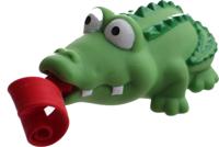 Moses knijpfiguur krokodil met roltong 6 cm groen