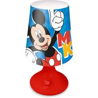 Disney Mickey Mouse tafellamp/bureaulamp/nachtlamp voor kinderen - rood - kunststof - 18 x 9 cm