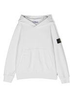 Stone Island Junior hoodie à motif Compass - Blanc