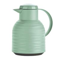 Emsa N40108 Samba Wave isoleerkan | 1,0 liter | Quick-Press kunststof | glazen isolatiekolf | koffiekan: 12 uur warm/24 uur koud | 100 procent dicht | golfmunt