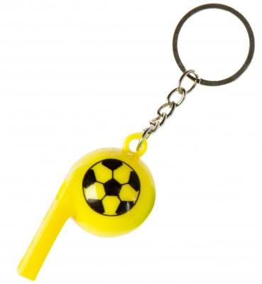 LG Imports sleutelhanger voetbalfluitje 6 cm geel LG Imports sleutelhanger voetbalfluitje 6 cm geel