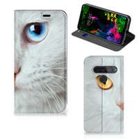 LG G8s Thinq Hoesje maken Witte Kat