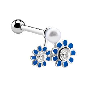 Traguspiercing met bloemenaccessoire Chirurgisch staal 316L Helix / Tragus