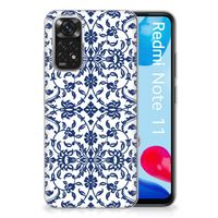 Xiaomi Redmi 10 | Redmi Note 11 4G TPU Case Flower Blue - thumbnail