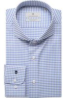 Thomas Maine Tailored Fit Overhemd blauw, Pied De Poule