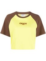 CHOCOOLATE t-shirt crop à logo embossé - Jaune