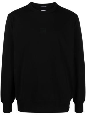 C.P. Company Sweater van stretch-katoen - Zwart