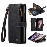 Caseme C30 Multifunctioneel Samsung Galaxy Z Fold4 Portemonnee Hoesje - Zwart