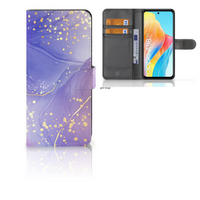 Hoesje voor OPPO A98 5G Watercolor Paars - thumbnail