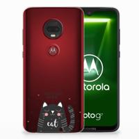 Motorola Moto G7 | G7 Plus Telefoonhoesje met Naam Cat Good Day