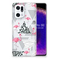 OPPO Find X5 Pro TPU Hoesje Flamingo Triangle - thumbnail