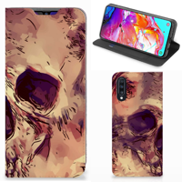 Mobiel BookCase Samsung Galaxy A70 Skullhead