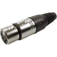 Cliff FC6150 XLR-connector Bus, recht Aantal polen: 4 Zilver 1 stuk(s)