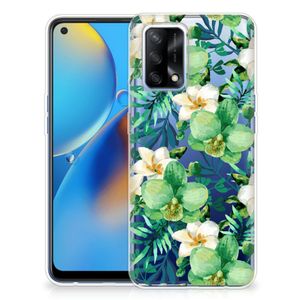 OPPO A74 4G TPU Case Orchidee Groen