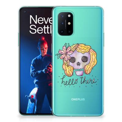 Silicone Back Case OnePlus 8T Boho Skull Silicone Back Case OnePlus 8T Boho Skull