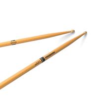 Promark ActiveGrip Drumsticks - Rebound 7A drumsticks - voor een veilige, comfortabele grip - sterke grip, ook bij zweethandjes - Hickory hout - uiteinden van eikenhout, helder, één paar
