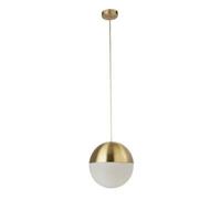 Searchlight Ø 25cm hanglamp Endor 25cm goud met wit 24181SB - thumbnail