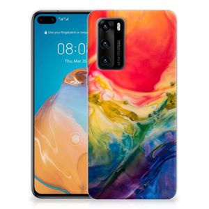 Hoesje maken Huawei P40 Watercolor Dark