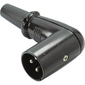 Kash 55006 XLR-connector Stekker, haaks Aantal polen: 3 Zwart 1 stuk(s)