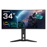 GIGABYTE MO34WQC computer monitor 86,4 cm (34") 3440 x 1440 Pixels Wide Quad HD OLED Zwart - thumbnail