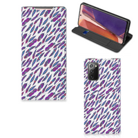 Samsung Galaxy Note20 Hoesje met Magneet Feathers Color