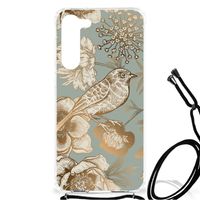 Case voor Samsung Galaxy S23 Plus Vintage Bird Flowers