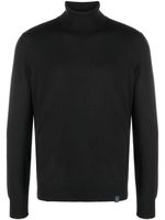 Fay fine-knit roll-neck sweatshirt - Noir