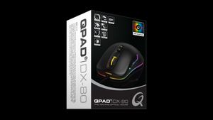 QPAD DX80 Gaming-muis USB Optisch Zwart, RGB 7 Toetsen 1000 dpi, 1600 dpi, 2400 dpi, 3200 dpi, 5000 dpi, 8000 dpi Verlicht