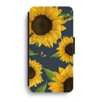 Sunflower and bees: iPhone XR Flip Hoesje - thumbnail