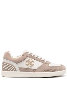 Tory Burch baskets Clover Court en daim à empiècements - Blanc