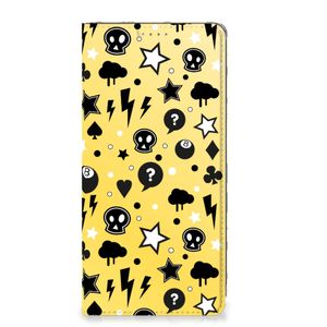 Mobiel BookCase OPPO A57 | A57s | A77 4G Punk Geel