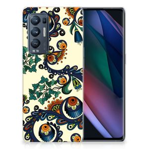 Siliconen Hoesje OPPO Find X3 Neo Barok Flower