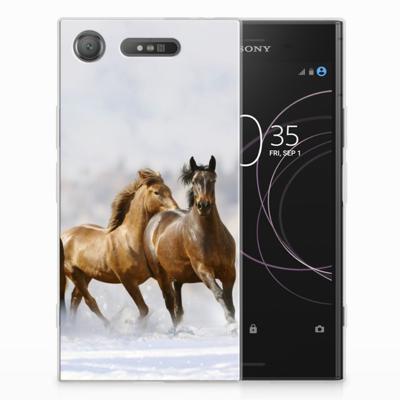 Sony Xperia XZ1 TPU Hoesje Paarden