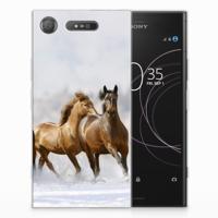 Sony Xperia XZ1 TPU Hoesje Paarden