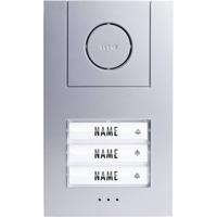 m-e modern-electronics VISTUS AD ALU 430 Vistus Buitenunit voor Deurintercom Kabelgebonden Driegezinswoning Zilver, Wit