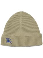 Burberry Equestrian Knight cashmere beanie - Tons neutres