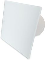 Badkamer/toilet ventilator - standaard - Ø125mm - vlak glas - mat wit