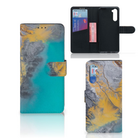 OnePlus Nord Bookcase Marble Blue Gold - thumbnail