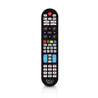 DCU TECNOLOGIC | Universele afstandsbediening | afstandsbediening voor LCD/LED-tv | Knop voor Netflix en Youtube | Zwart