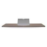 Looox Wooden collection bath shelf 88cm met houder geborsteld rvs eiken geborsteld rvs WBSHELF88RVS