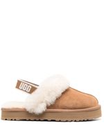 UGG Kids claquettes en peau lainée - Marron - thumbnail