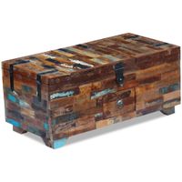 Salontafel kist massief gerecycled hout 80x40x35 cm - thumbnail