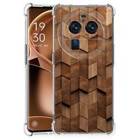 Stevig Telefoonhoesje voor OPPO Find X6 Pro Wooden Cubes - thumbnail