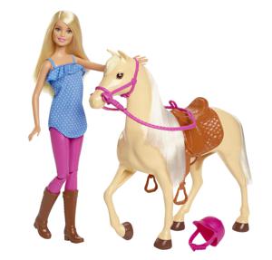 Barbie Basis Paard/Pop (Blond)