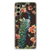 Samsung Galaxy S21FE TPU Hoesje Pauw met Bloemen