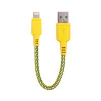 EnerGea Nylotough Lightning USB-kabel 16cm Geel