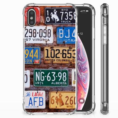 Apple iPhone Xs Max Anti-shock Hoesje met foto Kentekenplaten Apple iPhone Xs Max Anti-shock Hoesje met foto Kentekenplaten