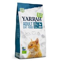 YARRAH Biologisch droog kattenvoer, hoogwaardig premium droogvoer voor katten, hoog gehalte aan voedingsstoffen, voer voor katten vanaf 12 weken met biologische kip en MSC vis, 2,4 kg